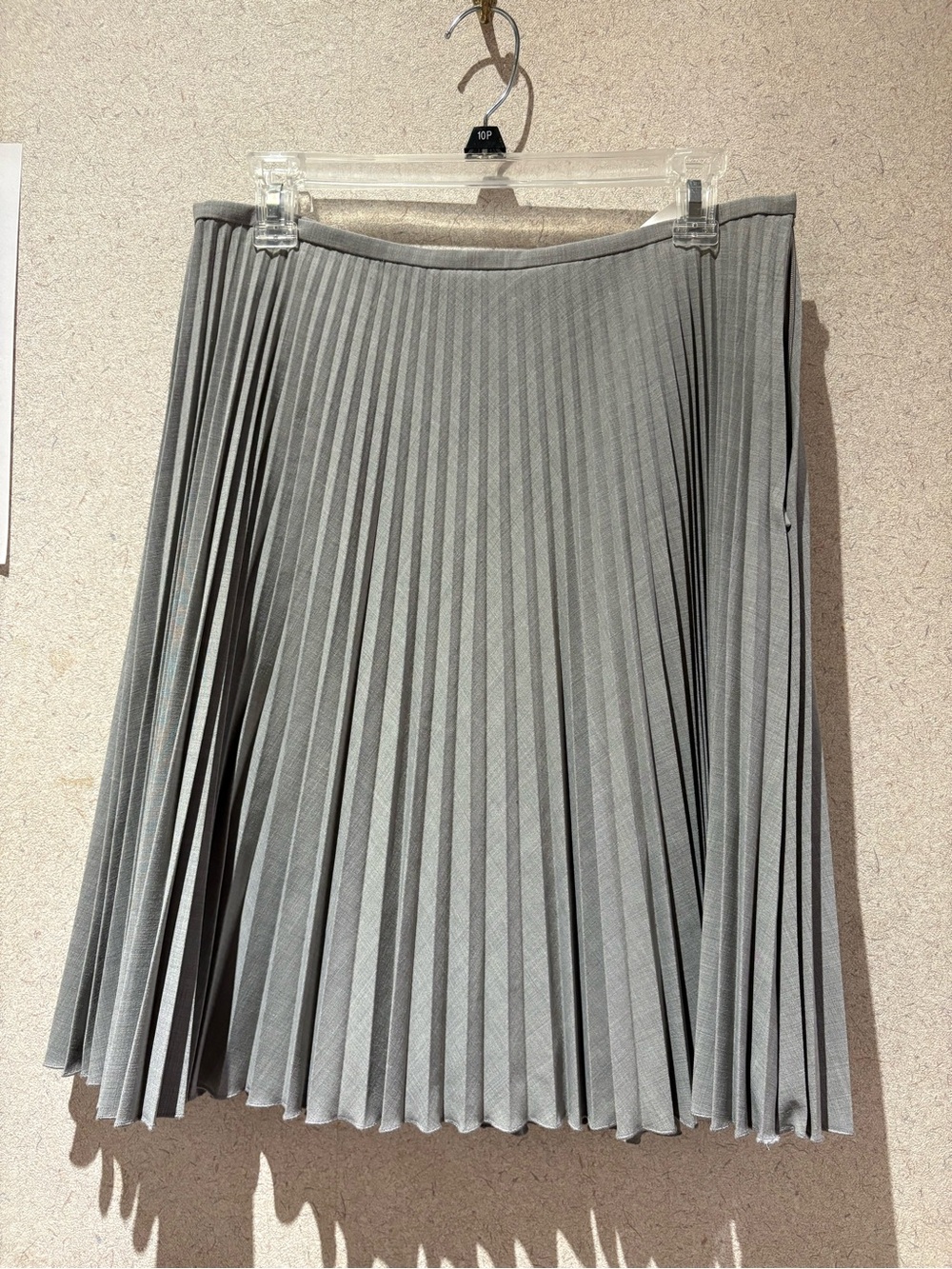 Anne Klein Gray Pleated Midi Skirt